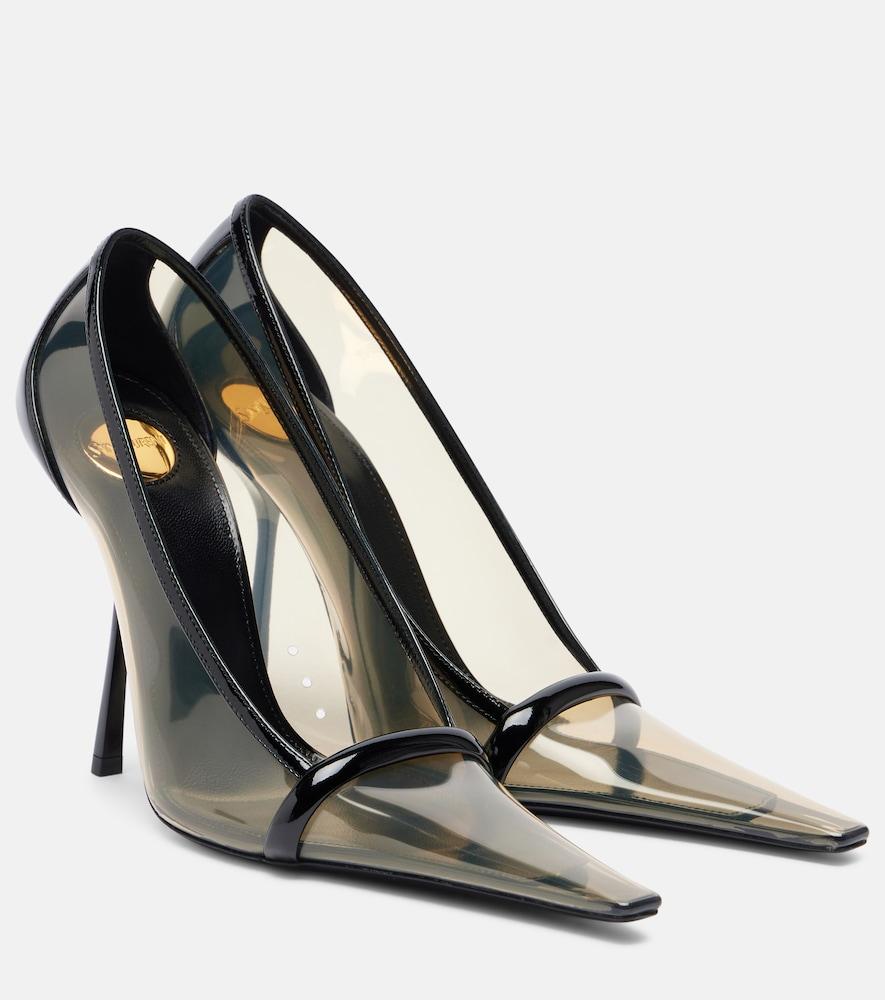 saint laurent brigitte leather-trimmed tpu pumps