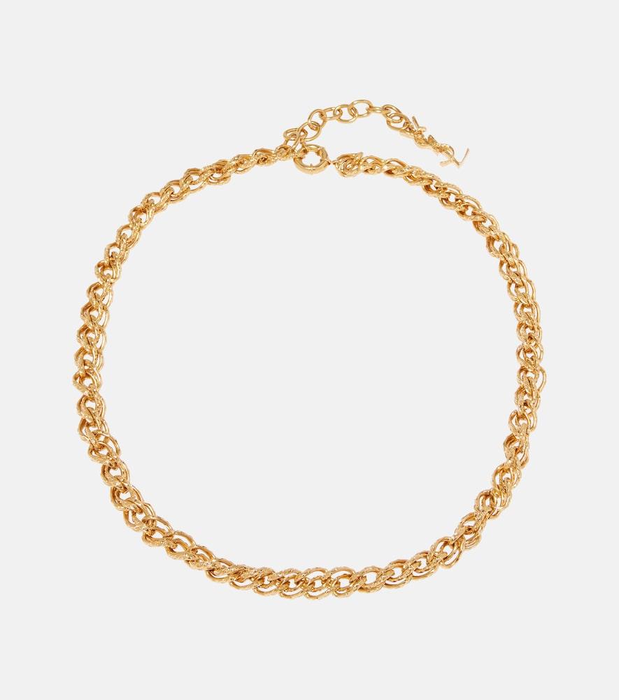 saint laurent cassandre chain necklace
