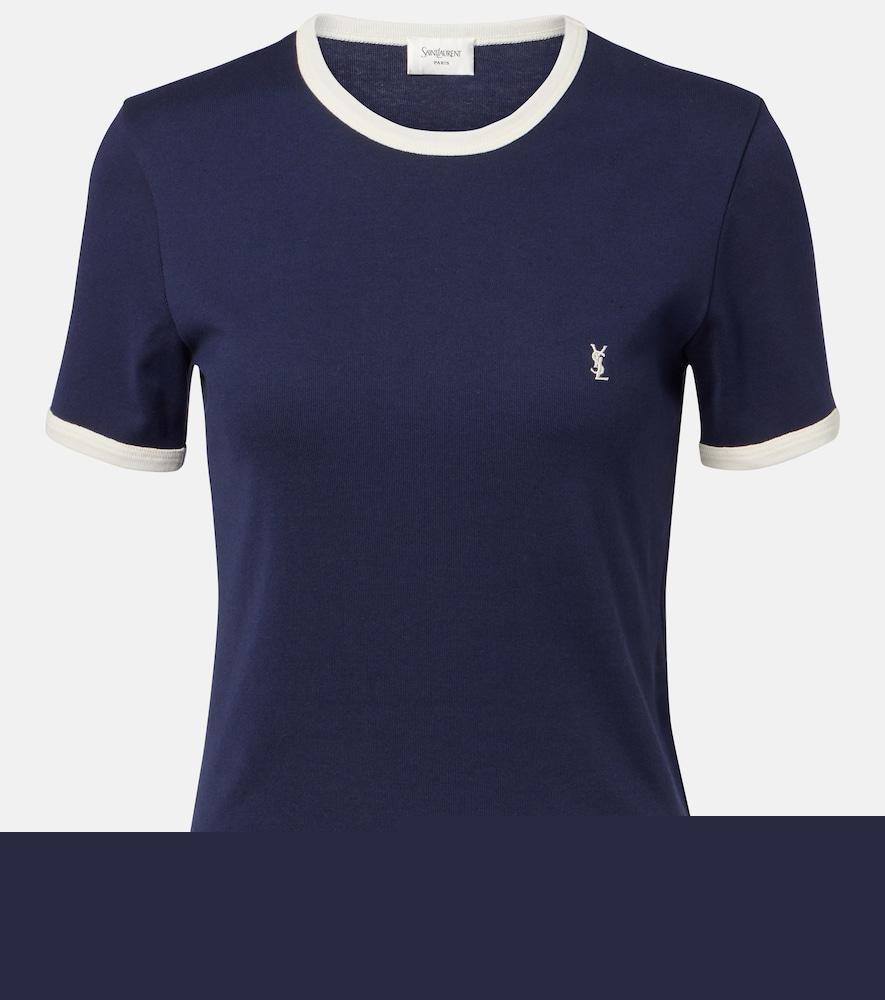 saint laurent cassandre cotton jersey t-shirt