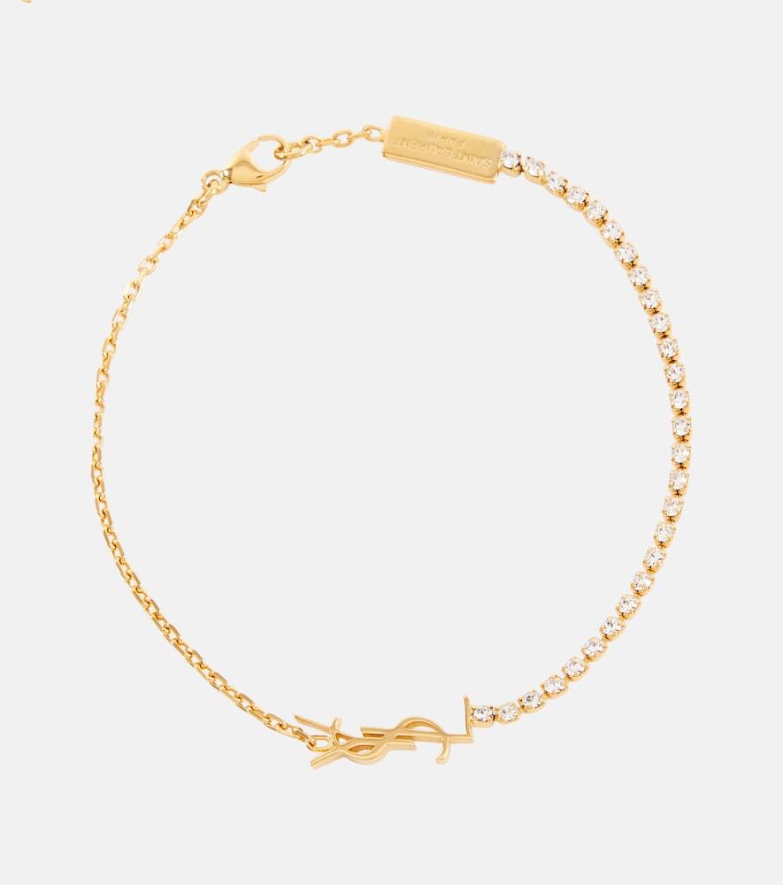 saint laurent cassandre embellished bracelet