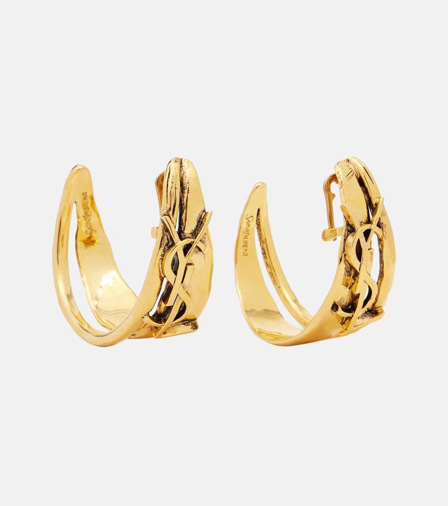 saint laurent cassandre large clip-on earrings