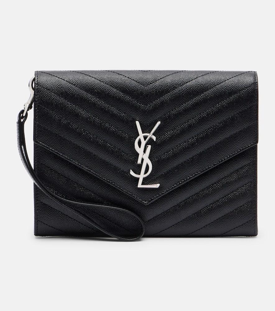 saint laurent cassandre leather clutch