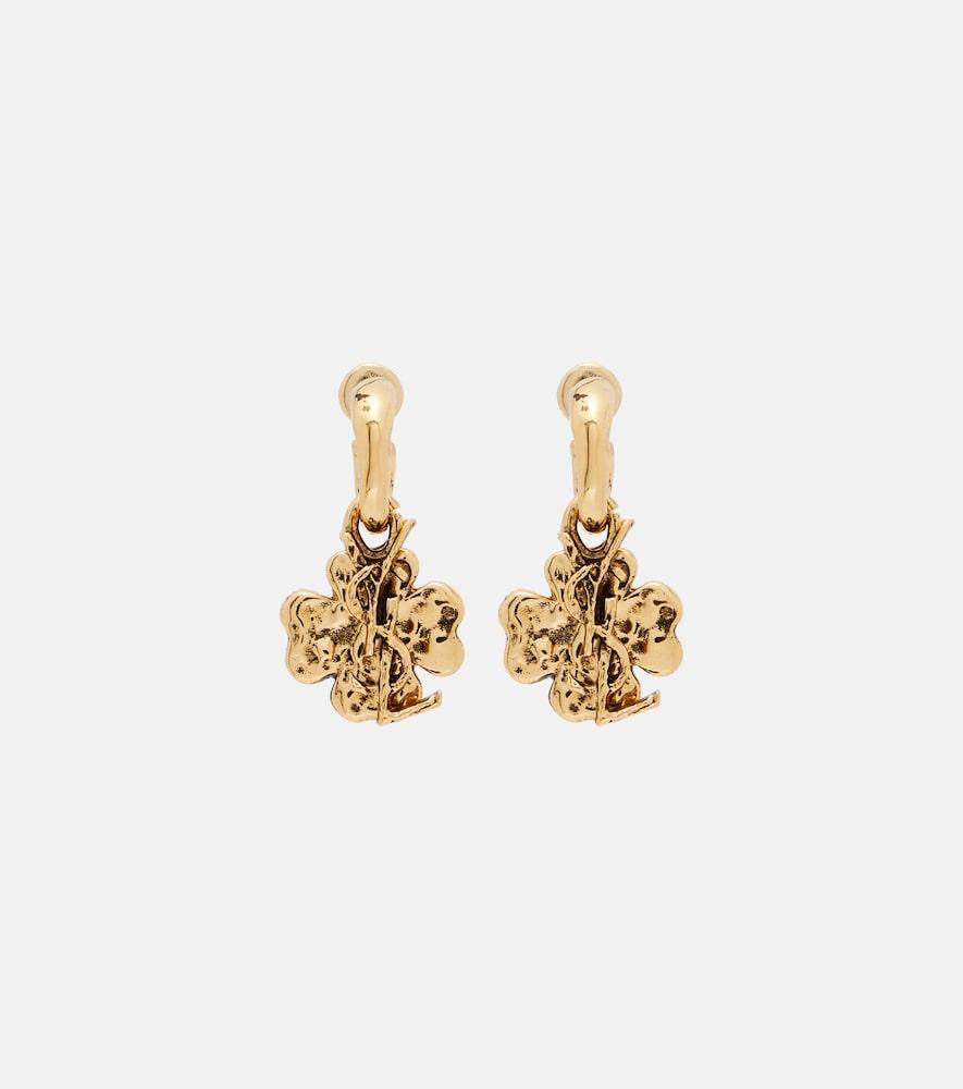 saint laurent cassandre lucky charm drop earrings