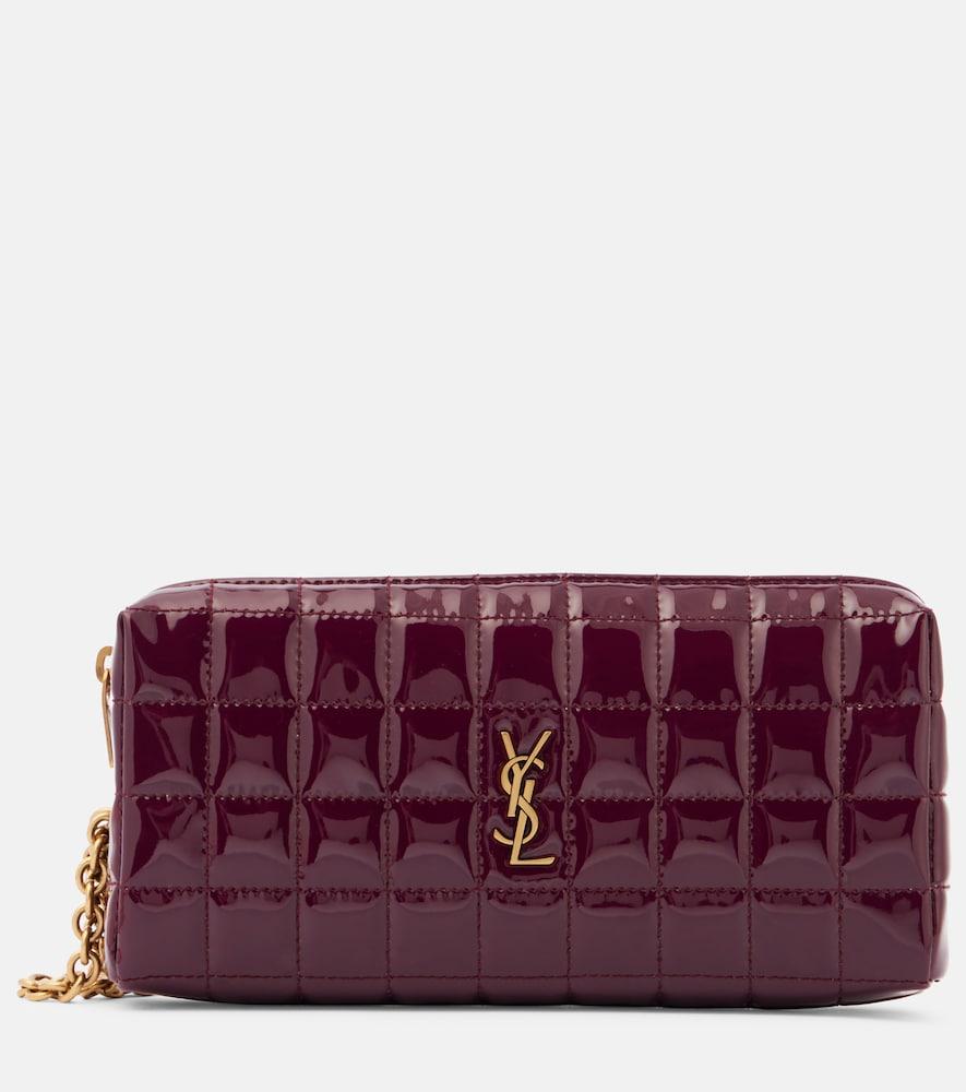 saint laurent cassandre matelassé faux leather pouch