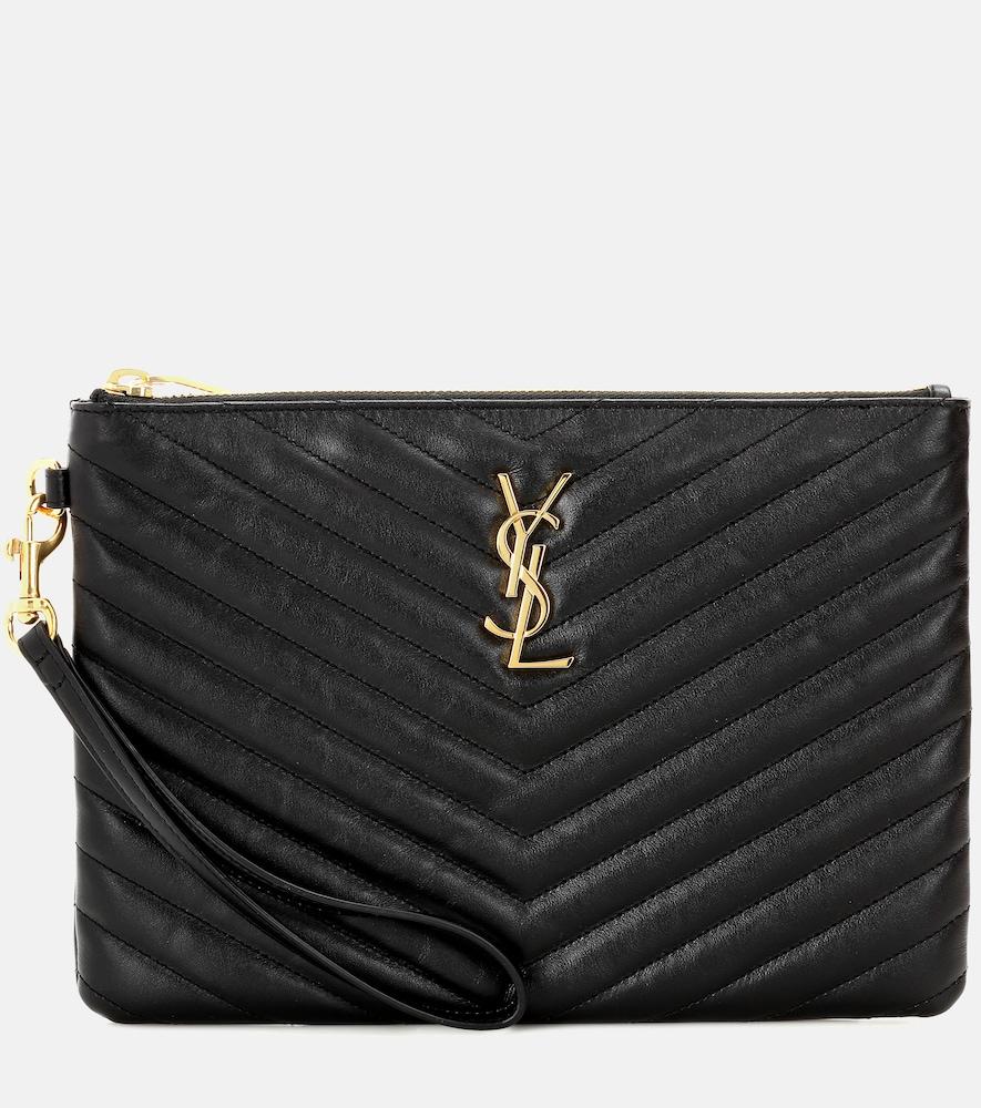 saint laurent cassandre matelassé leather pouch