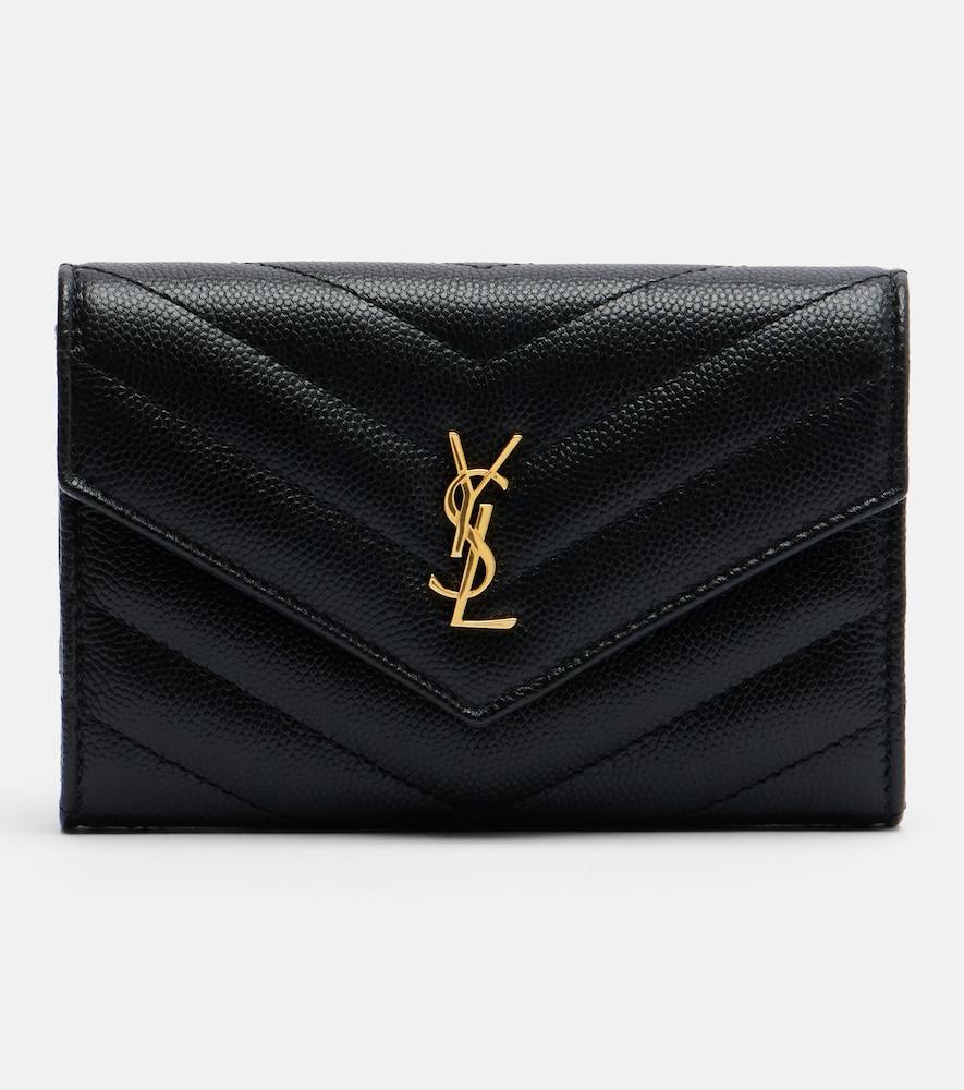 saint laurent cassandre matelassé leather wallet