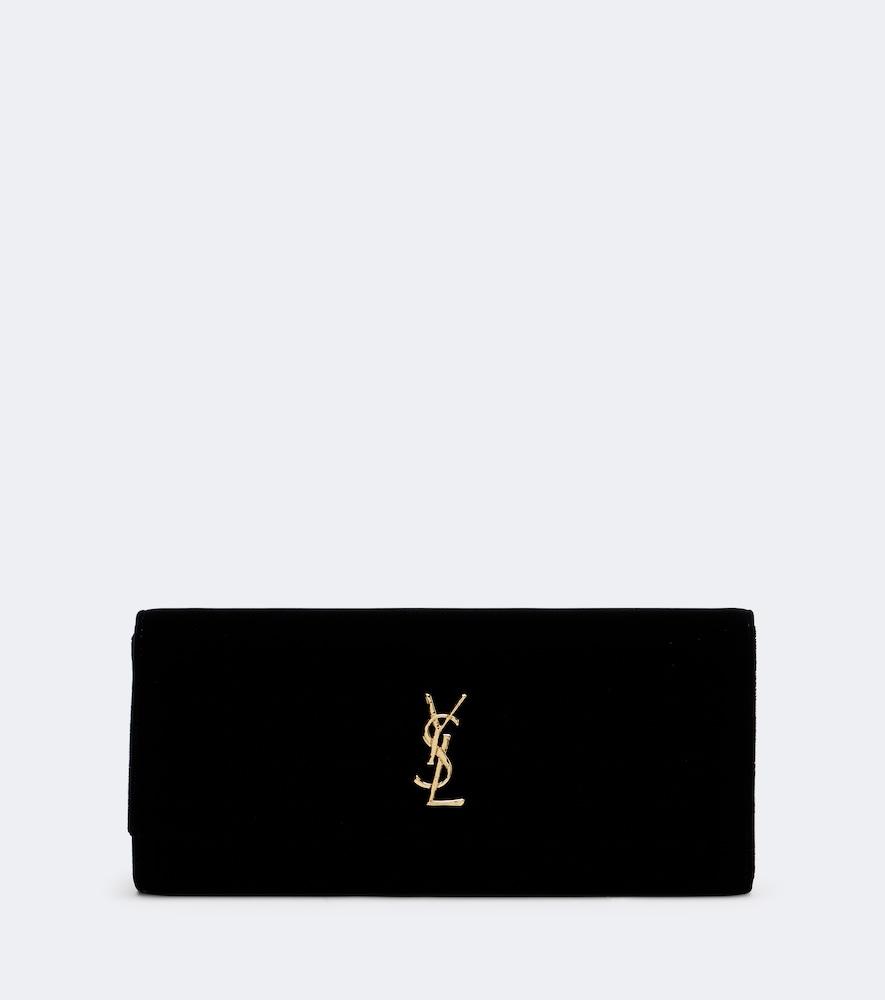 saint laurent cassandre velvet clutch