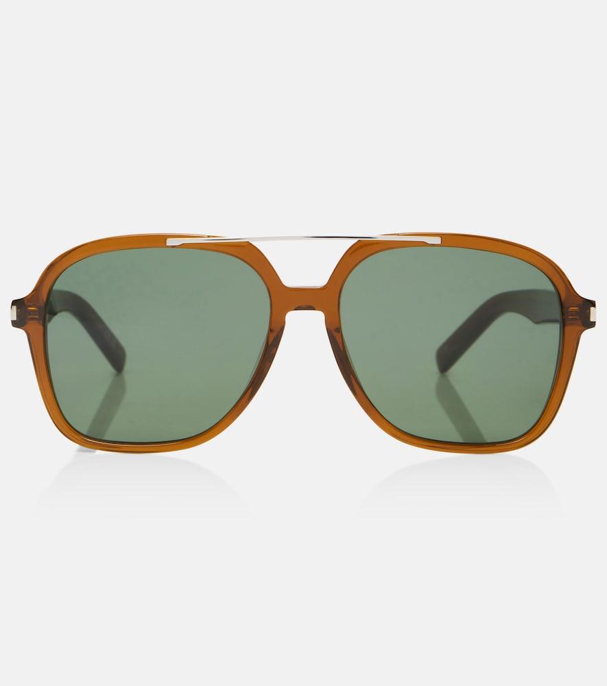 saint laurent corner angle aviator sunglasses