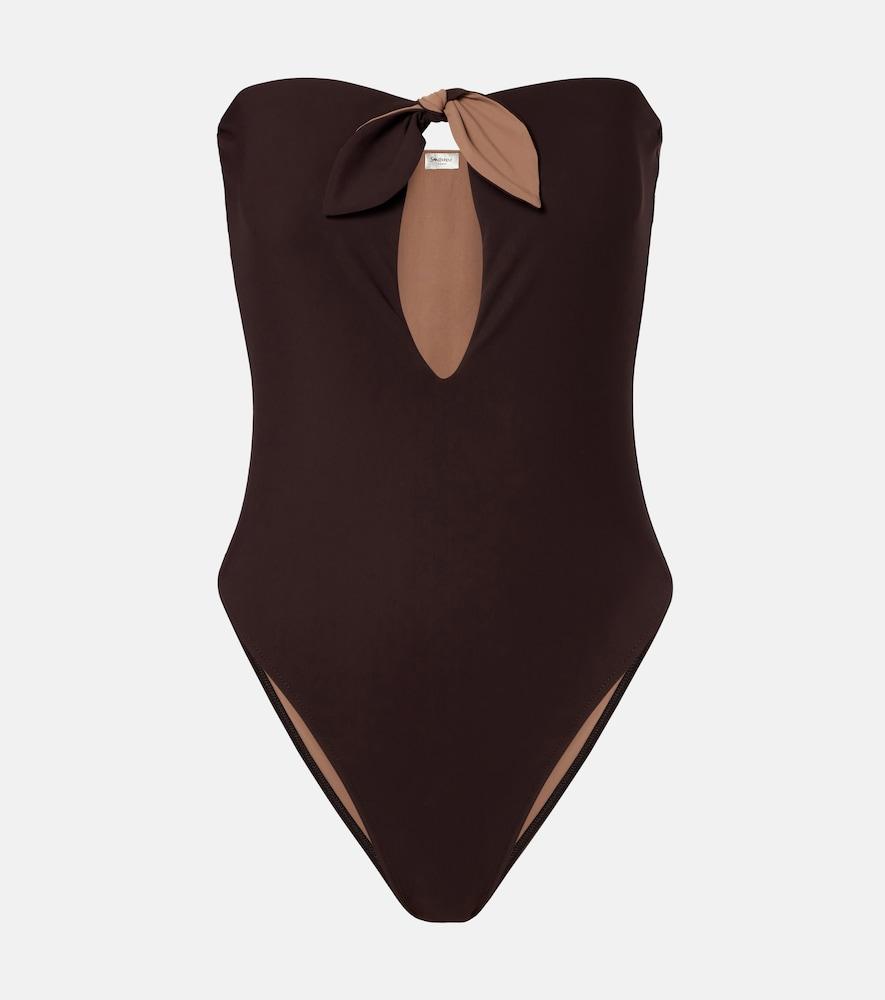 saint laurent cutout swimsuit