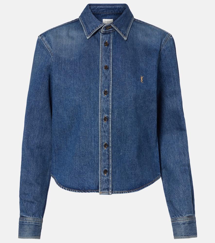 saint laurent denim shirt