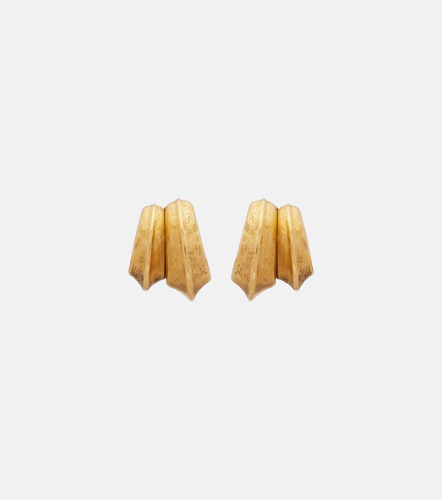 saint laurent double blade clip-on earrings
