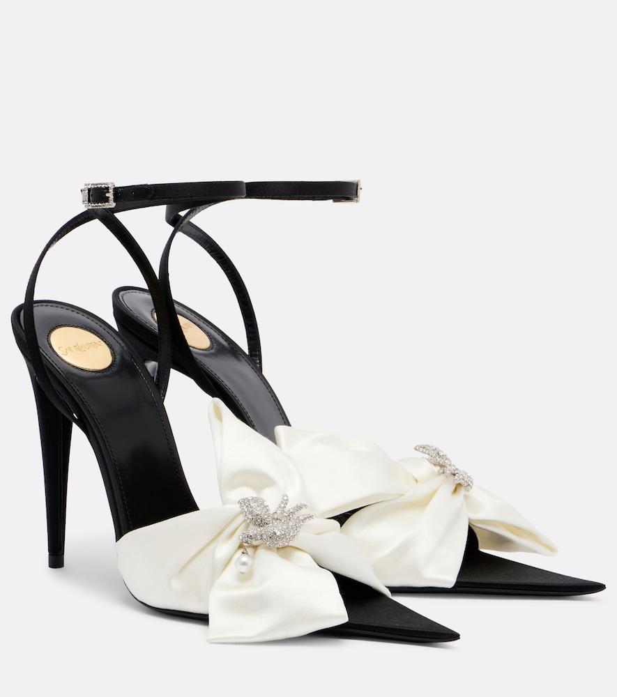 saint laurent dove embellished sandals