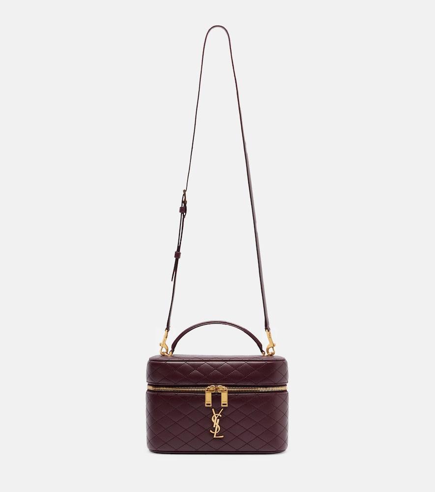 saint laurent gaby large leather vanity bag