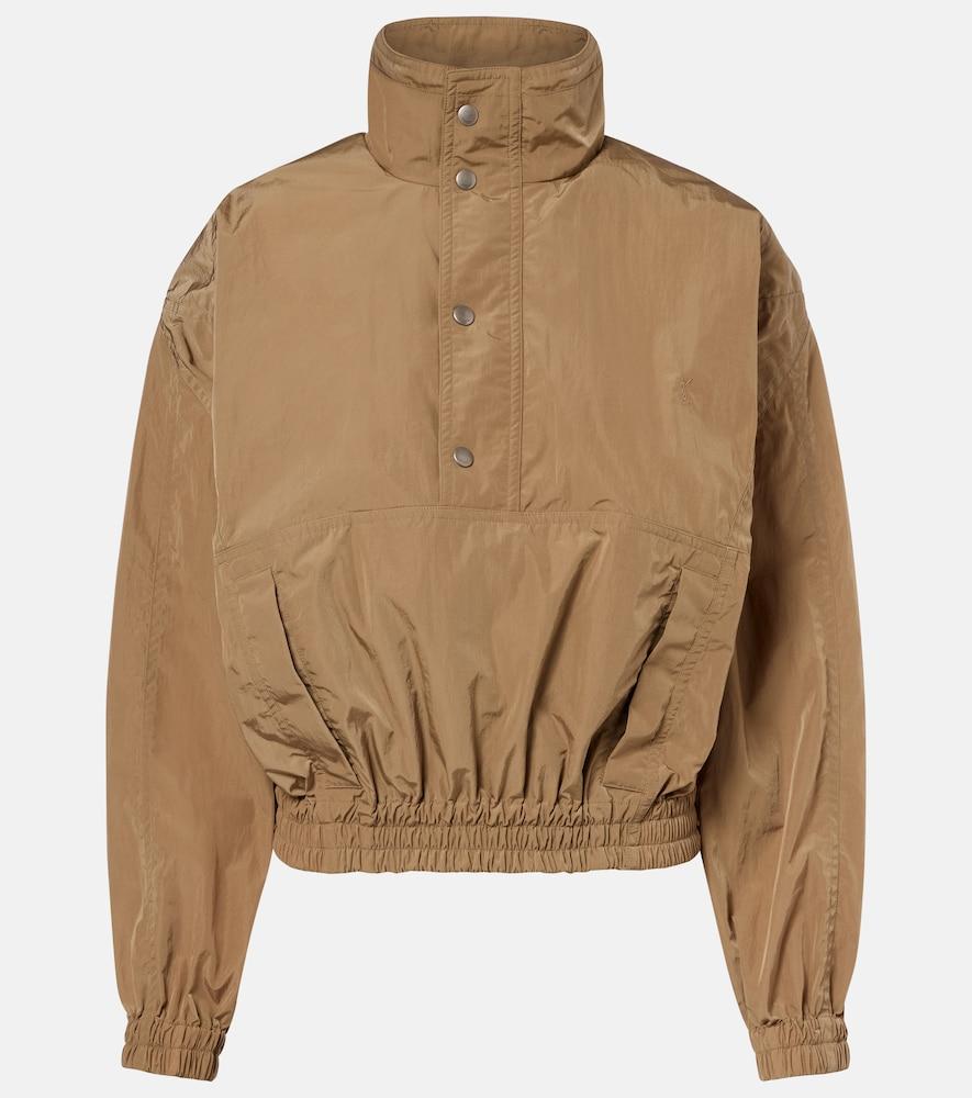 saint laurent gathered canvas jacket