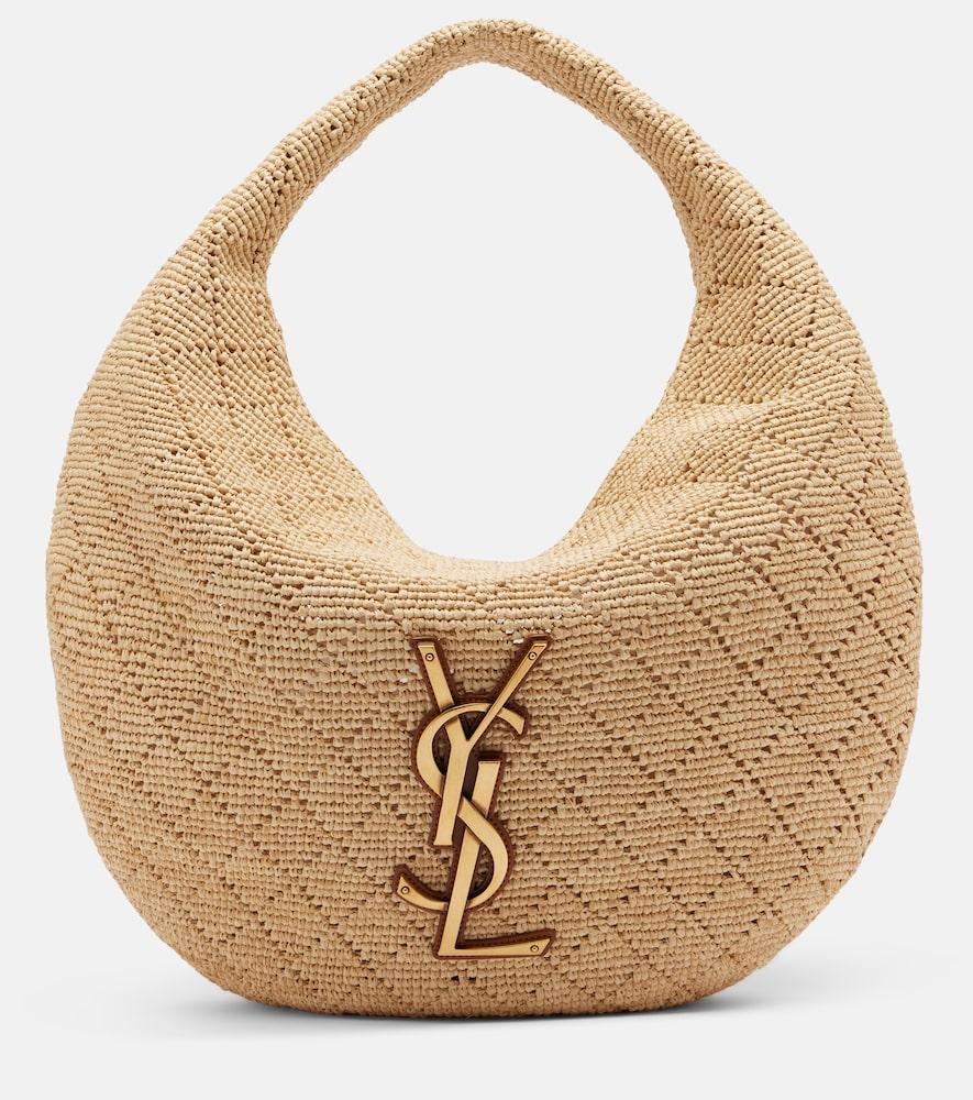 saint laurent icare medium raffia shoulder bag