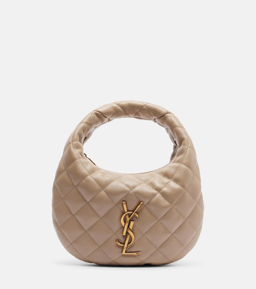saint laurent icarino baby quilted leather top-handle bag