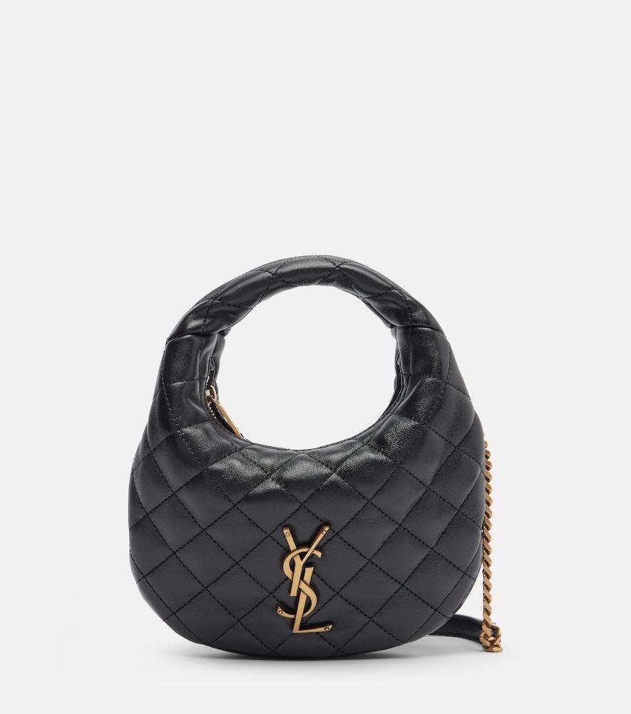 saint laurent icarino mini quilted leather top-handle bag