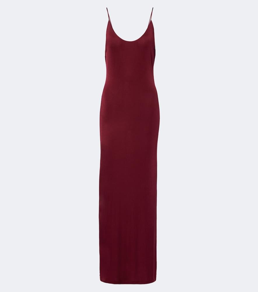 saint laurent jersey maxi dress