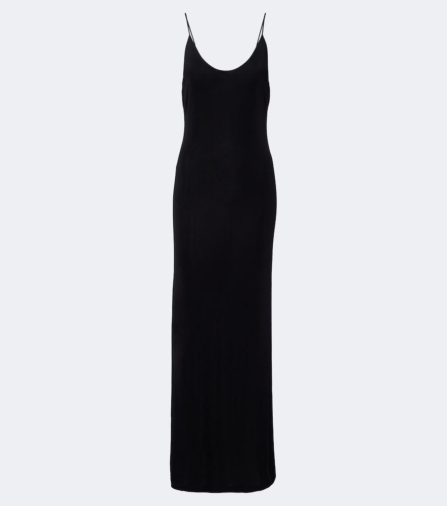saint laurent jersey maxi dress