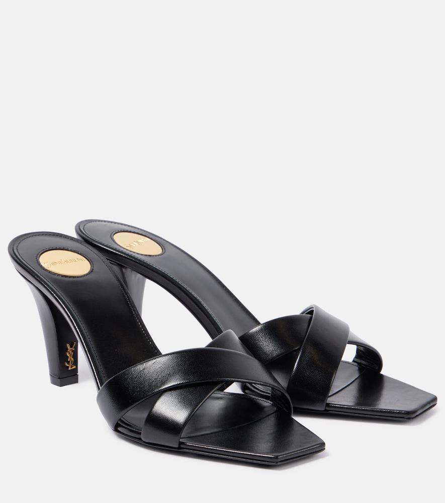 saint laurent jill 75 leather mules