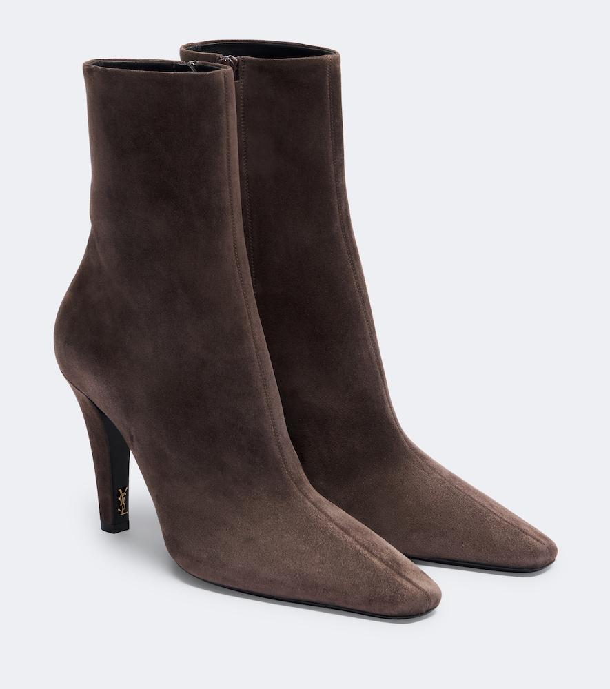 saint laurent jill suede ankle boots