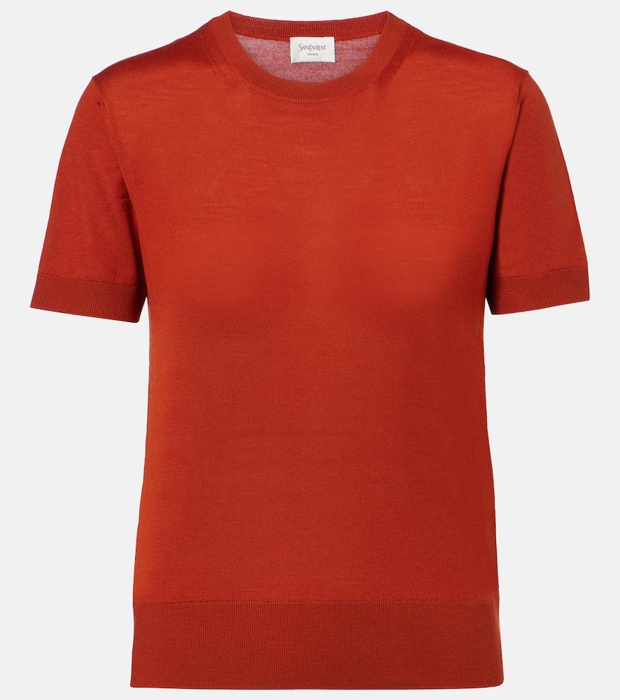 saint laurent knitted wool t-shirt