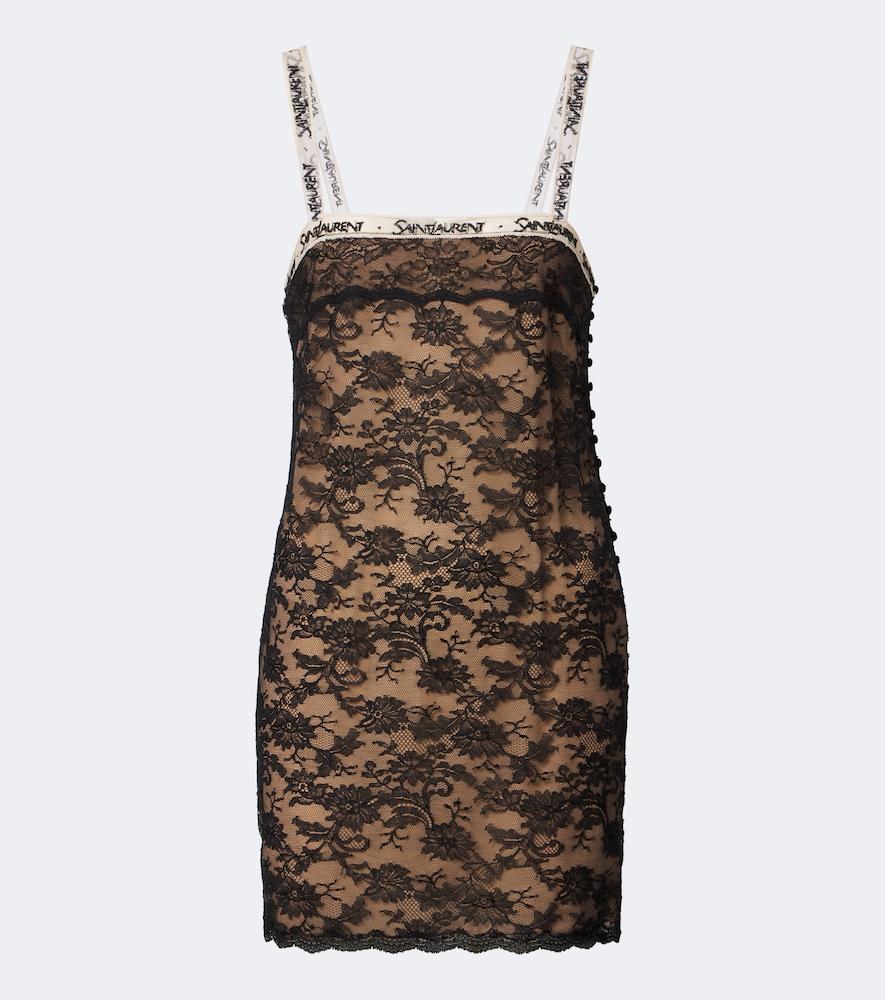 saint laurent lace minidress