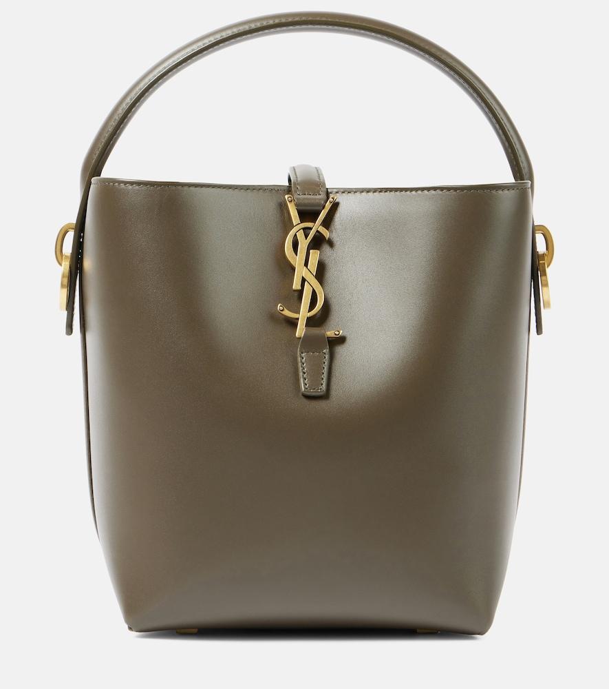 saint laurent le 37 leather bucket bag