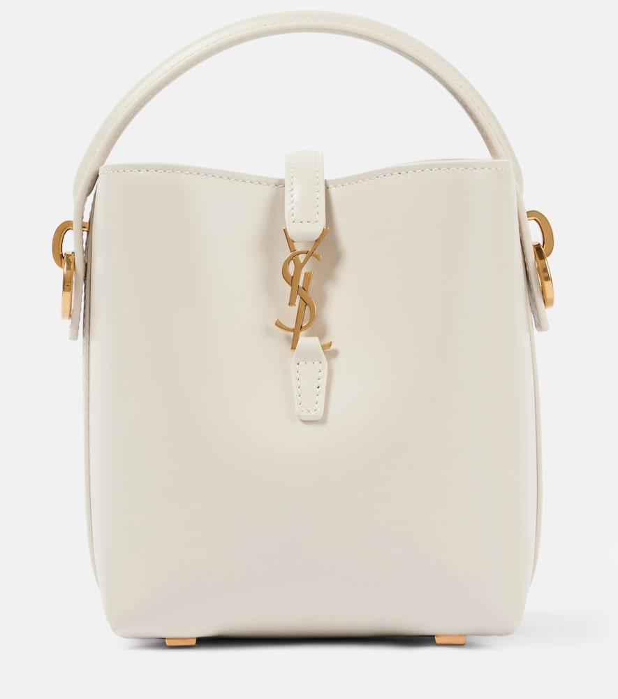 saint laurent le 37 mini leather bucket bag