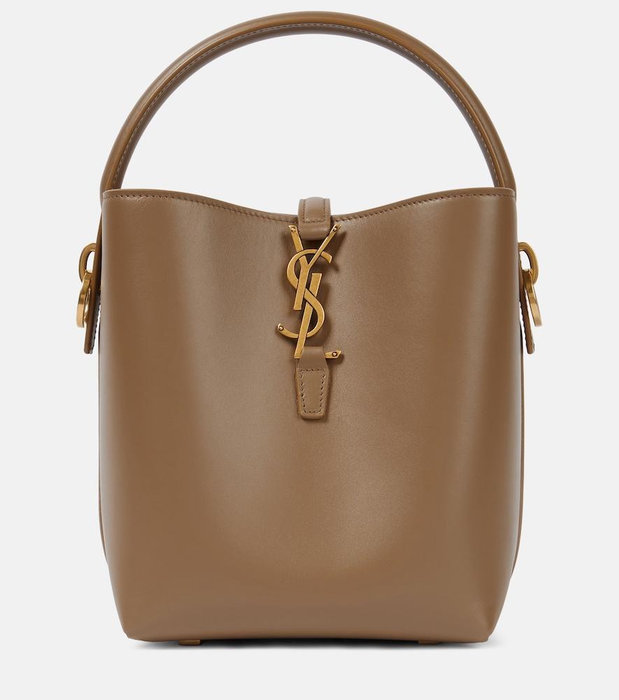 saint laurent le 37 small leather bucket bag