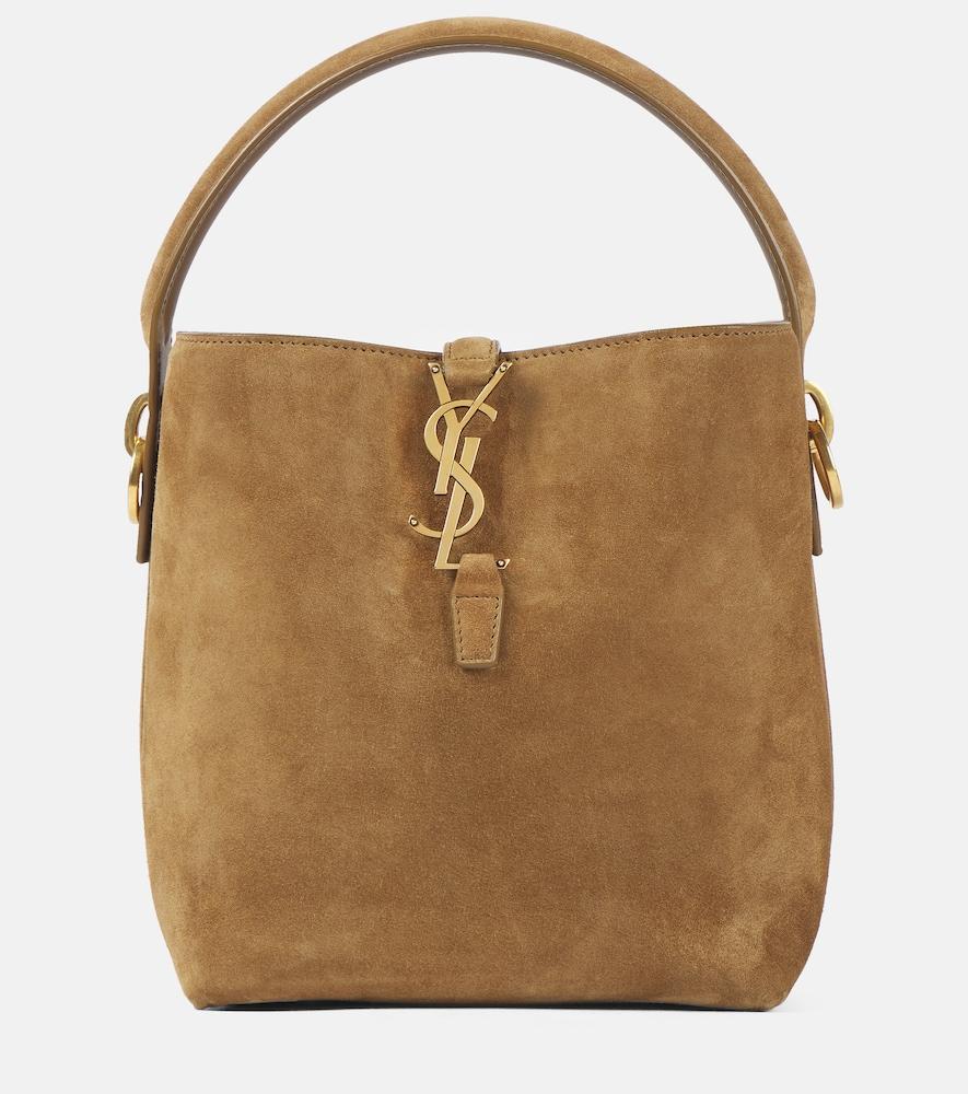 saint laurent le 37 small suede bucket bag
