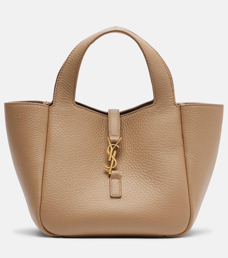 saint laurent le 5 à 7 baby bea leather top-handle bag