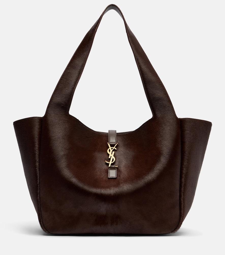 saint laurent le 5 à 7 bea calf hair tote bag