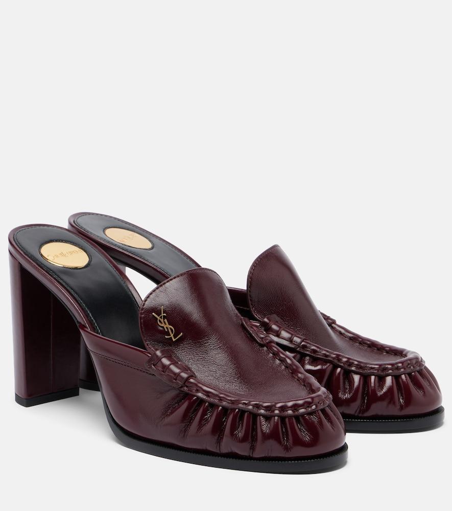 saint laurent le loafer cassandre leather mules