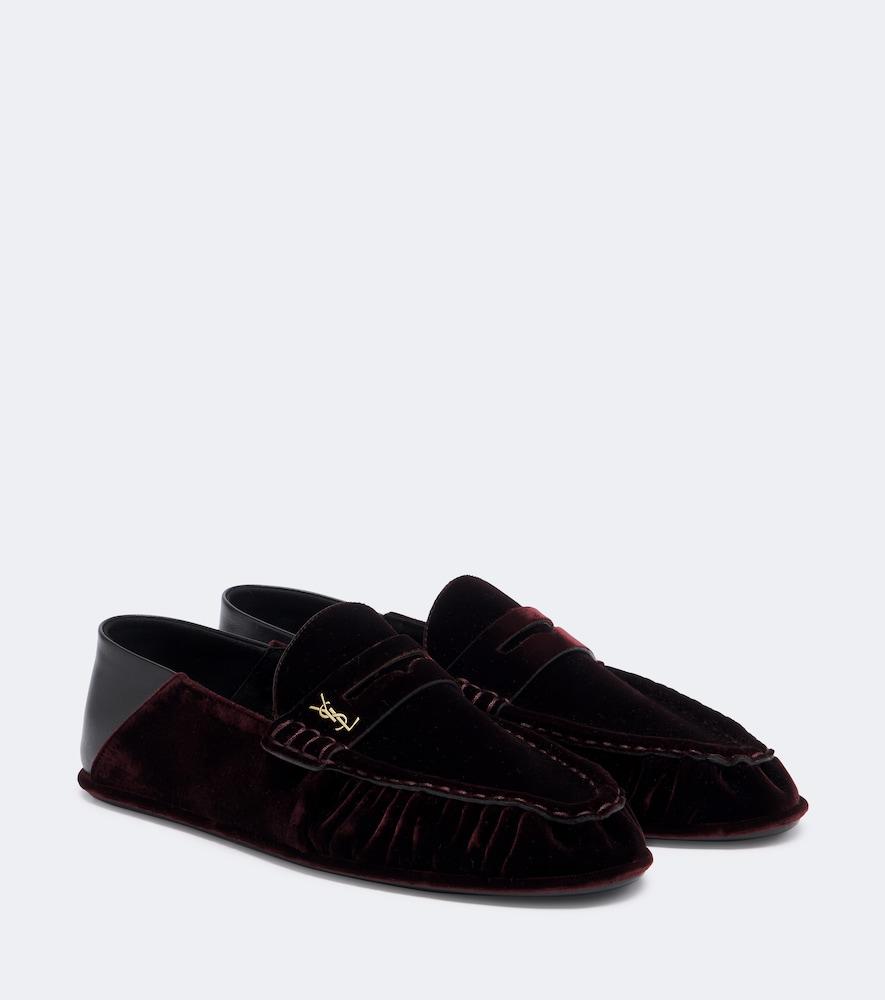 saint laurent le loafer velvet penny loafers