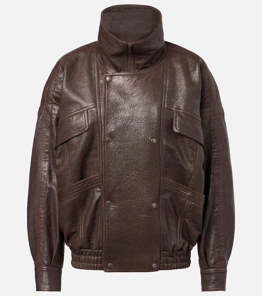 saint laurent leather bomber jacket