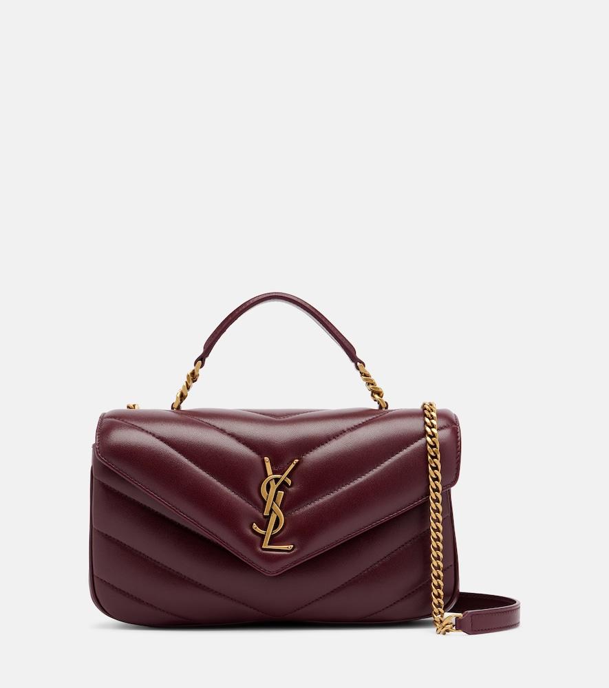 saint laurent loulou medium leather top-handle bag