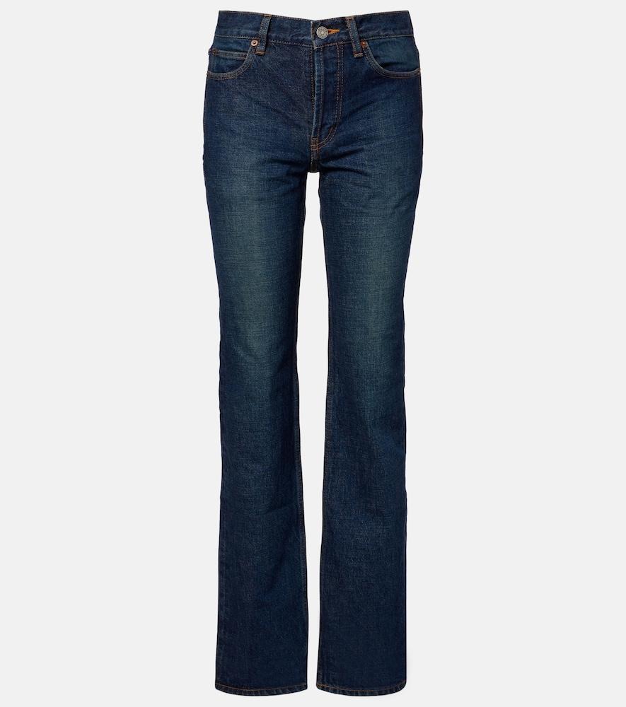 saint laurent mid-rise bootcut jeans