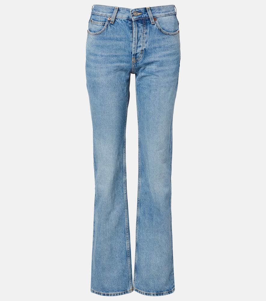 saint laurent mid-rise bootcut jeans