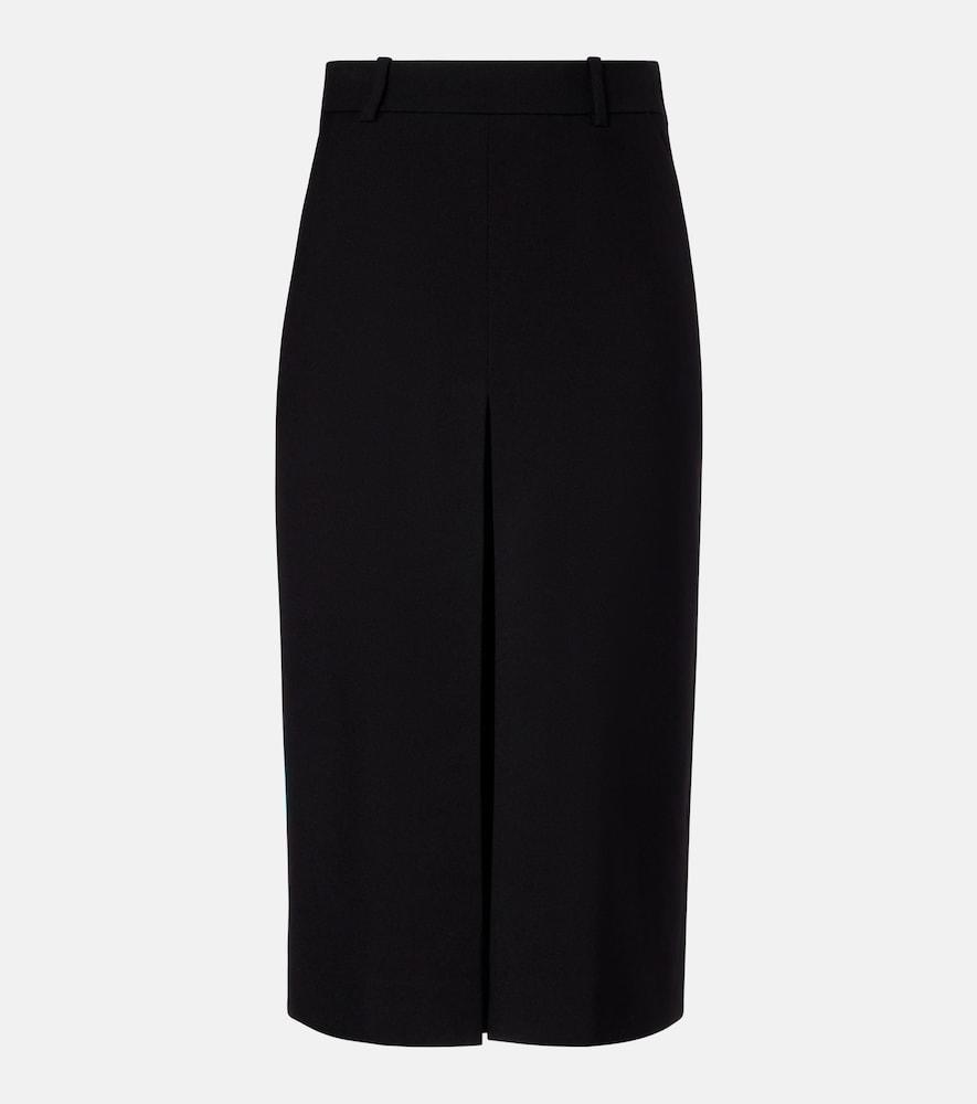 saint laurent mid-rise wool culottes
