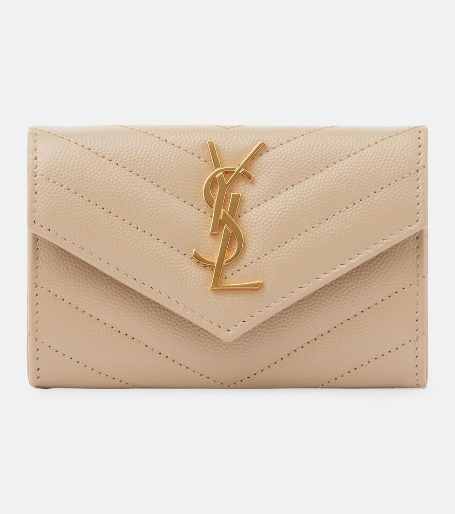 saint laurent monogram small leather wallet