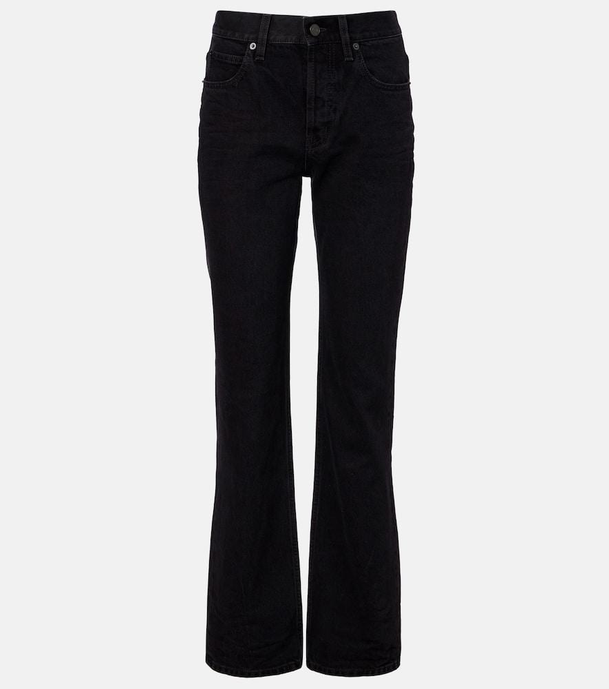 saint laurent nico mid-rise straight jeans