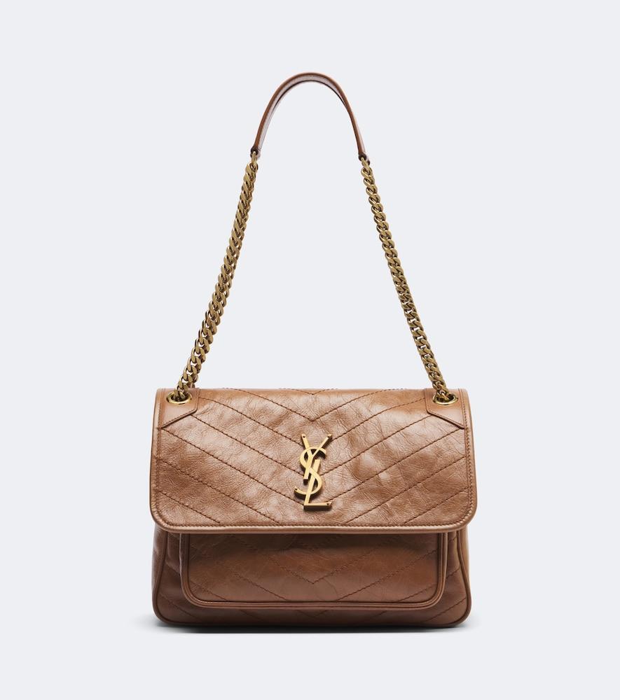 saint laurent niki medium leather shoulder bag