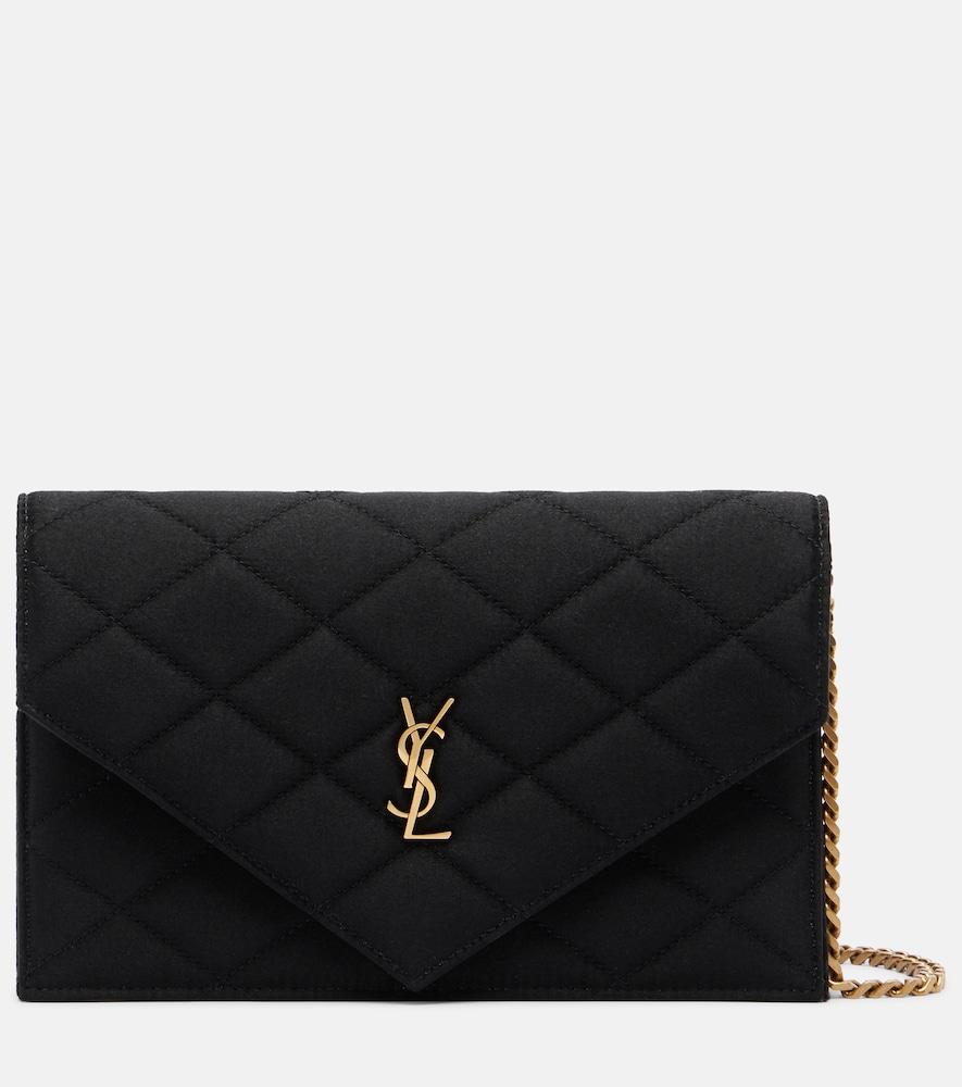 saint laurent paris mini quilted satin shoulder bag