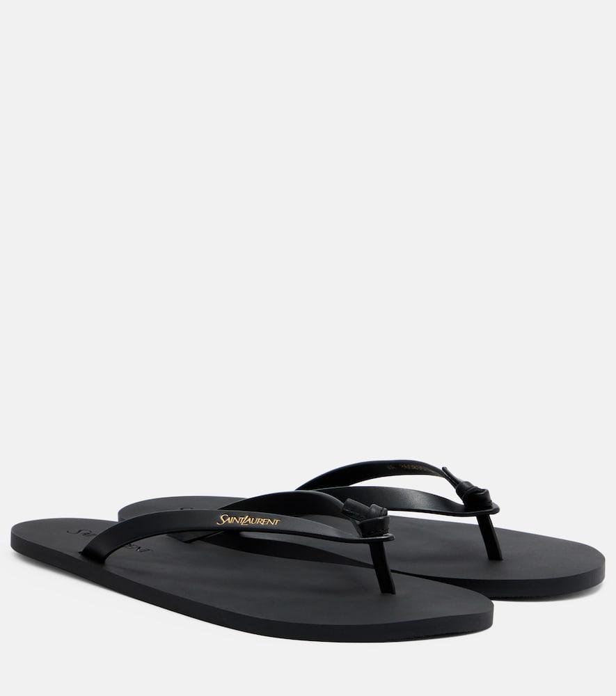 saint laurent pool leather thong sandals