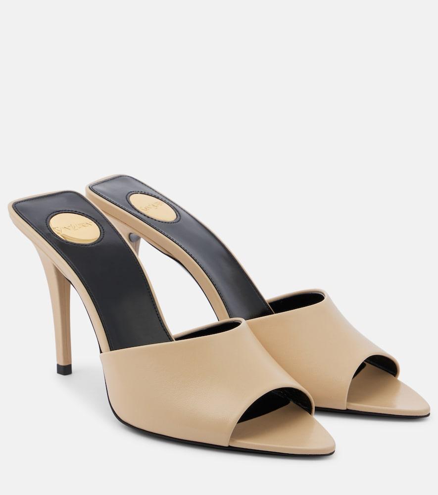 saint laurent romy 90 leather mules