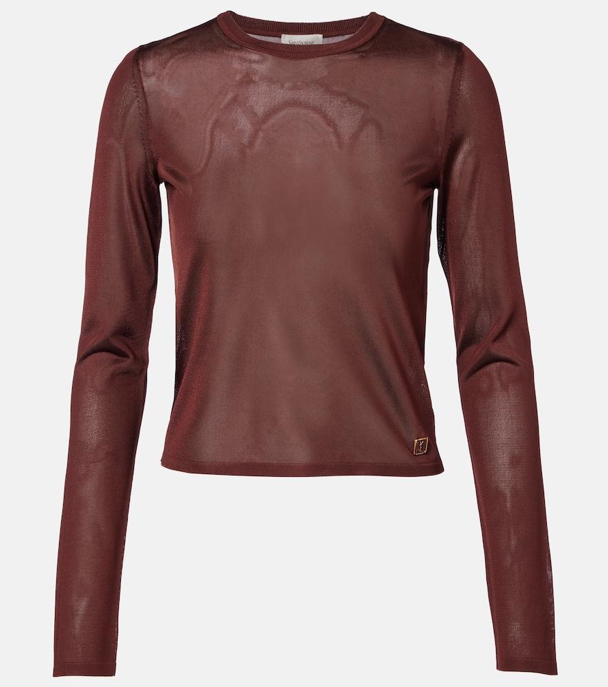saint laurent semi-sheer sweater