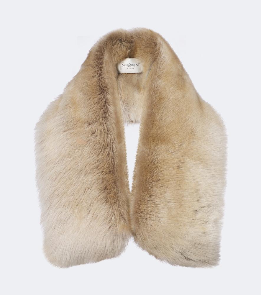 saint laurent shearling scarf