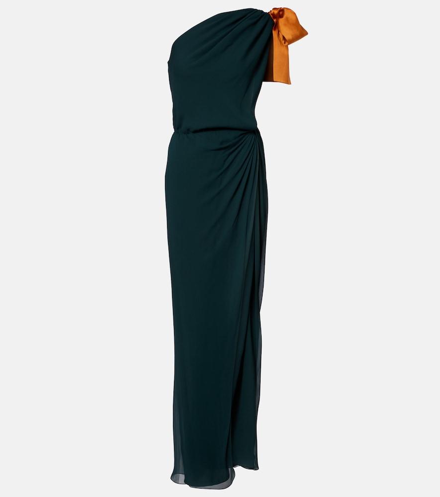 saint laurent silk chiffon gown