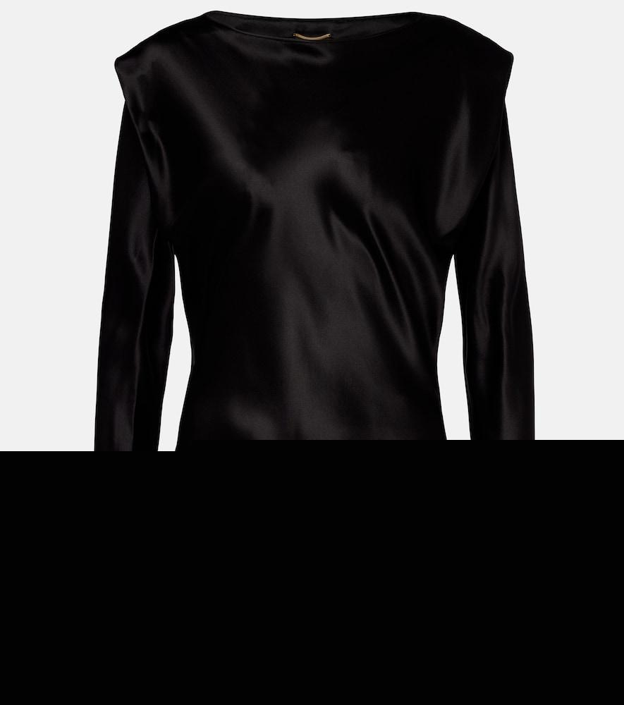 saint laurent silk satin top